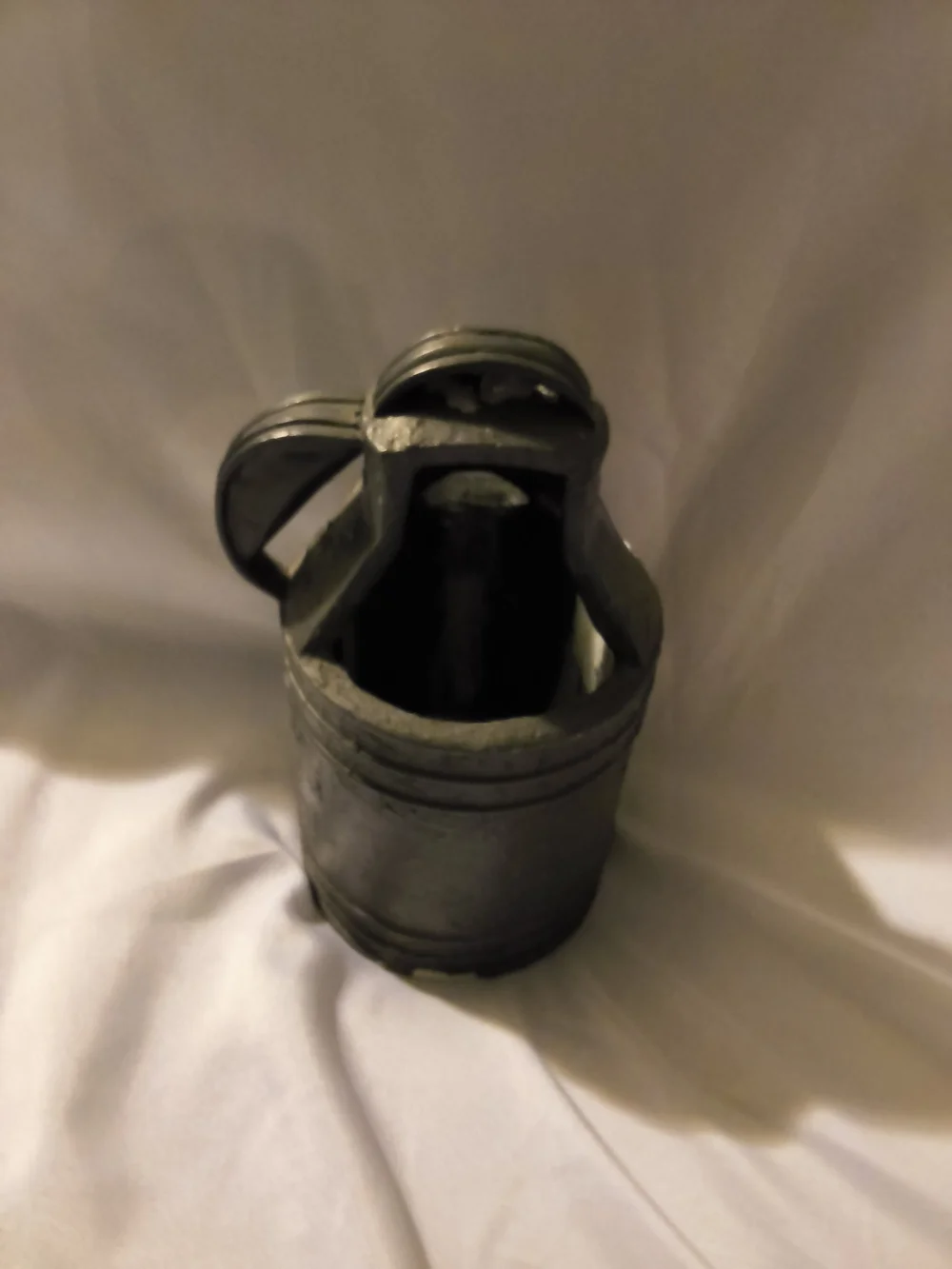 Rustic Black Metal Toothbrush Holder